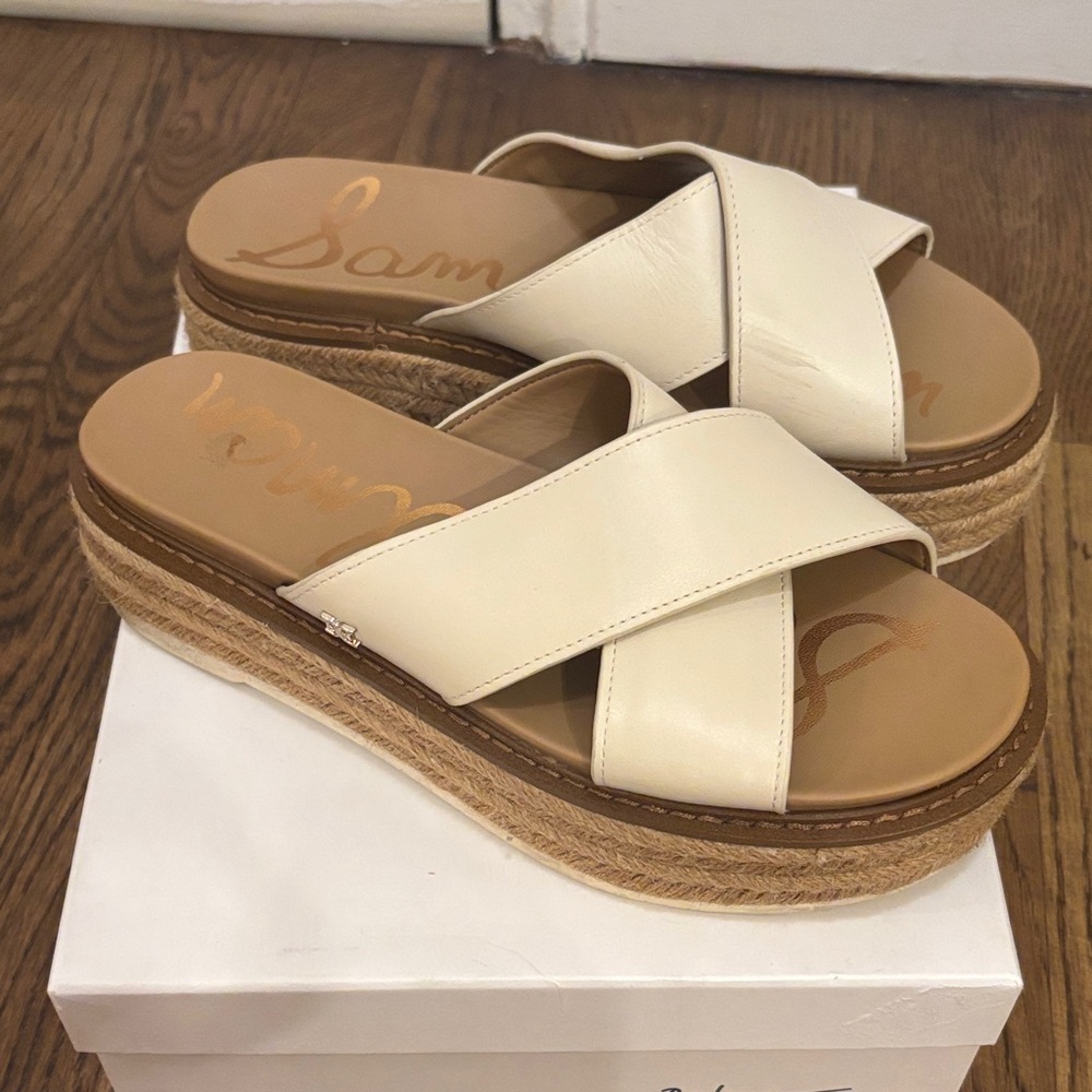 Sam Edelman Women's Cream Espadrille Sandals